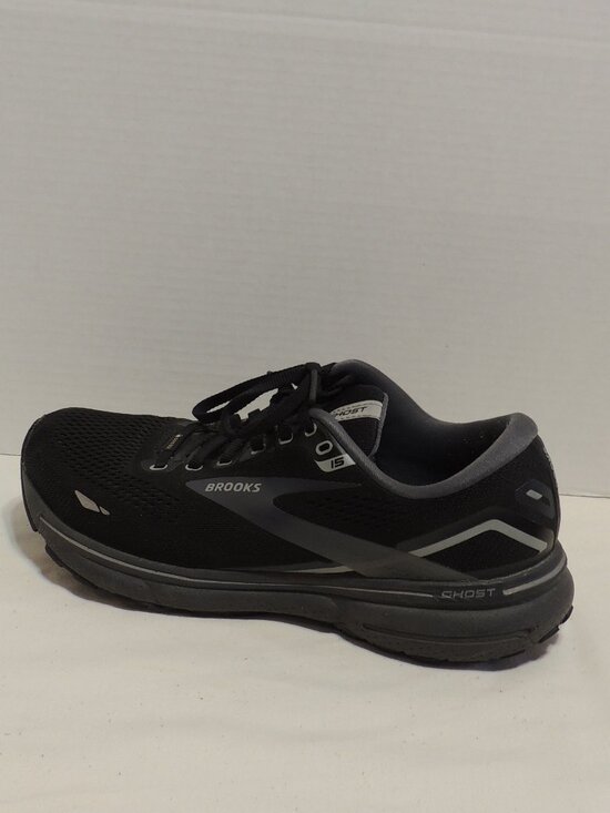 Brooks Ghost Shoes Men 9.5 Black Athletic Gym Fitness Lace Up Shoes